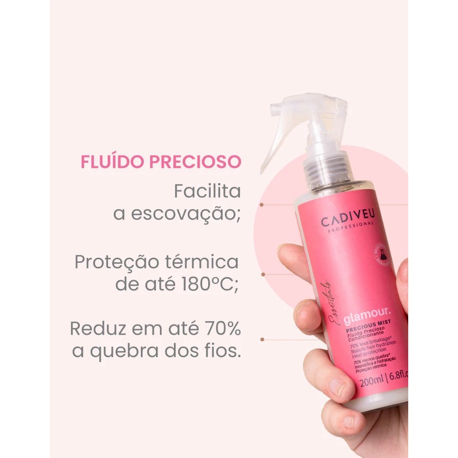Cadiveu Kit Glamour Shampoo + Máscara + Fluído + Óleo — imagem 2 de 2