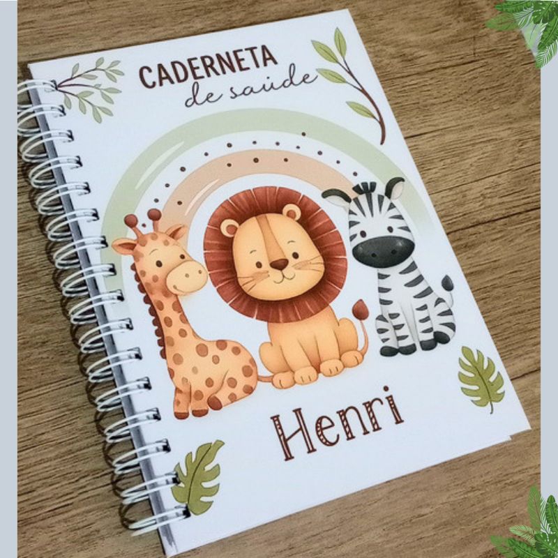 Caderneta de Vacina/Saúde/Vacinação Menino Personalizada C/ Nome Atualizada Capa Dura