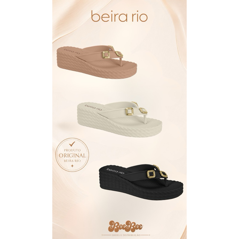 Tamanco Plataforma Chinelo Beira Rio Com Pedraria 8561