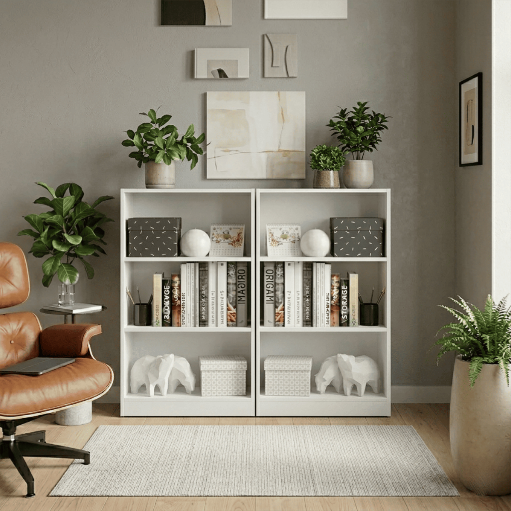 Livreiro Modular Bipartido Estante Multiuso para Sala e Escritório · foto 2