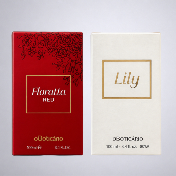 Kit 2 Perfumes Feminino Nacionais 100 ml Aroma Floral Fresco Marcante Delicado Sofisticado