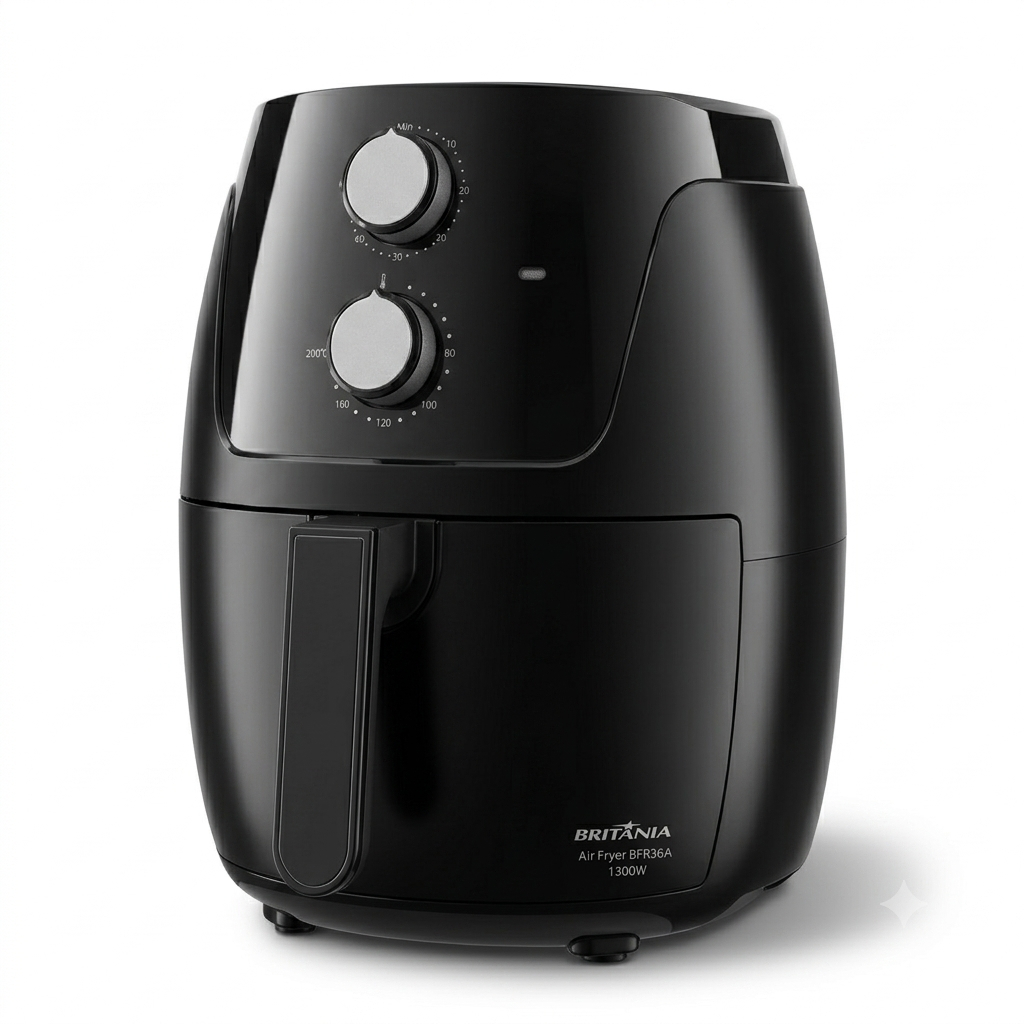 Fritadeira Elétrica Air Fryer Britânia BFR36A Silverstone 4,2L 1500W Air Flow Pr...
