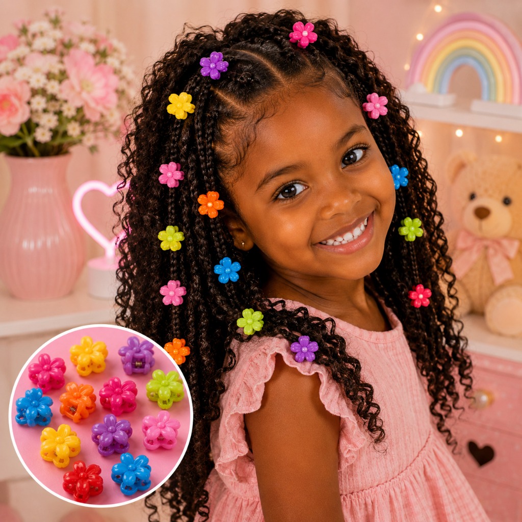 Kit 40/50/80/100/150 Piranha Mini Para Cabelo Infantil Colorida Presilia Prendedor Florzinha Lacinho Borboleta
