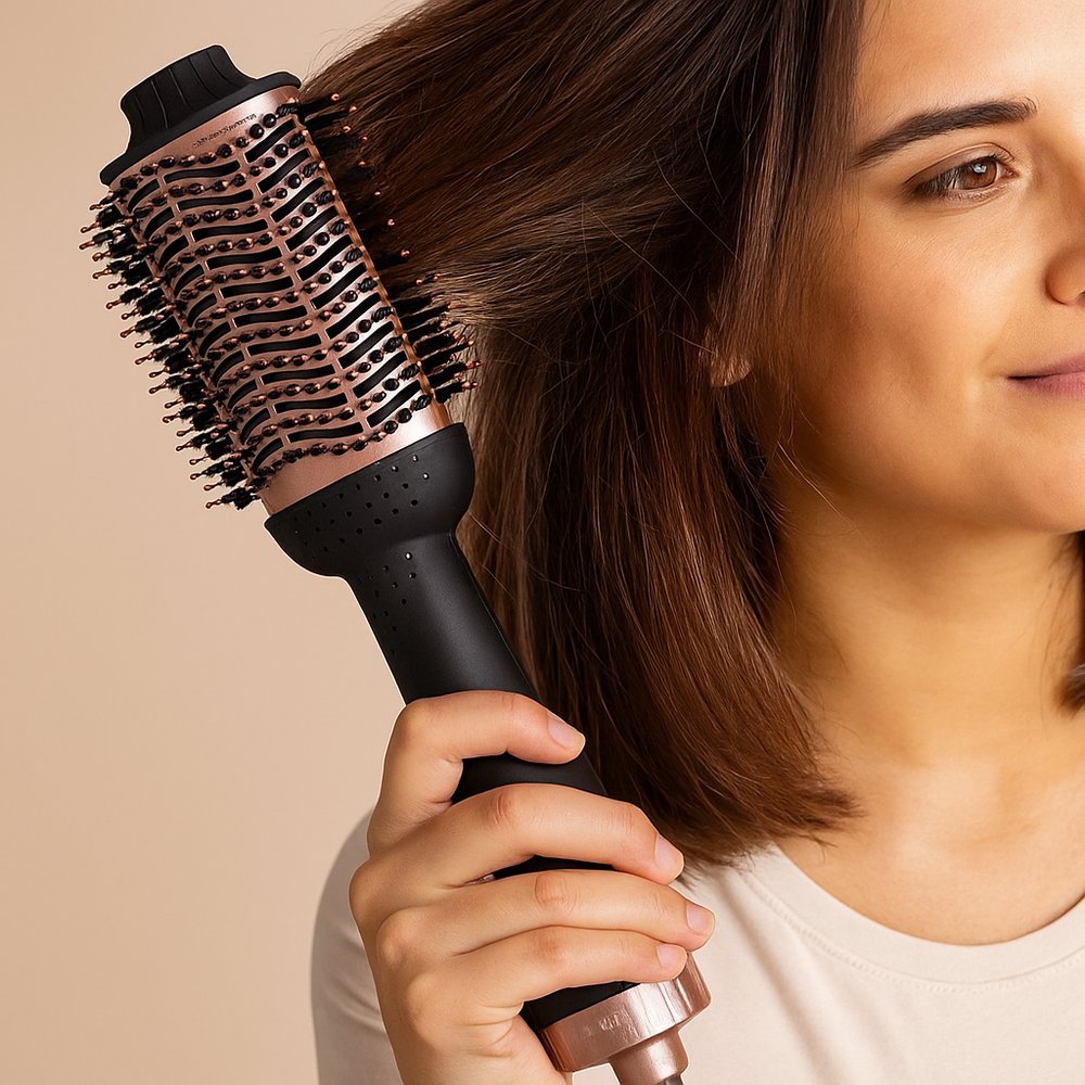 🥰💕Escova Secadora de Cabelo Profissional Bivolt 1300W, escova secadora e alisadora, escova de cabelo profissional
