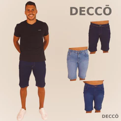 Bermuda Jeans Moda Masculina Slim Fashion Confortavel Linha Premium Classica com Bolso Versatil
