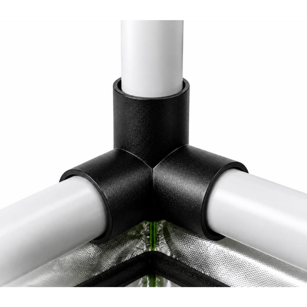 Conector 3 Vias Reforçado 20mm 25mm Para Tubo PVC Estufa Grow Cultivo Indoor 1/2 ou 3/4