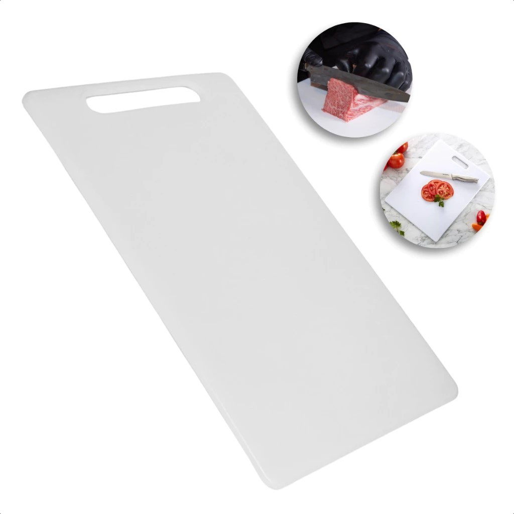 Tábua de Pvc para Carne Legumes e Frutas Original Line Higiênica Restaurante Cozinha 37x23cm 33x20cm