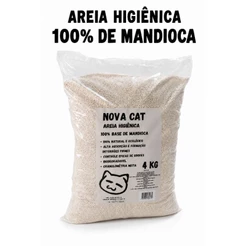 Areia Higiênica 100% biodegradável para gatos nova cat