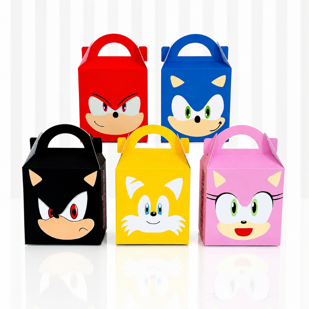 Maletinha personalizada sonic, caixinha personalizada sonic, lembrancinha personalizada sonic, tails, shadow, knucles