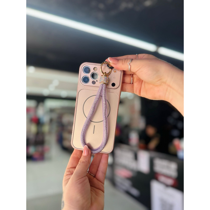 Cordinha para Celular com Strass | Alça de Pulso para Capinha | Pingente Acessório para Smartphone