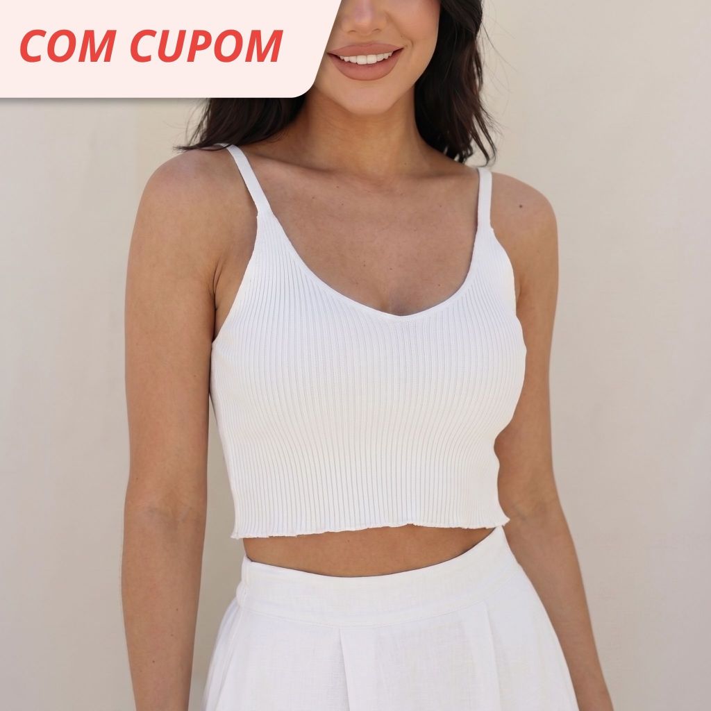 KIT regata feminina babado com forro no peito canelado de alcinha fresco de verão
