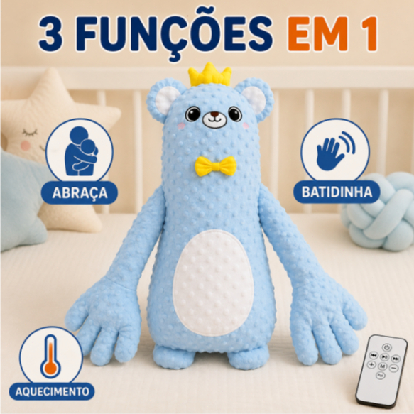 Almofada com palma elétrica automática anti-susto para bebê, acalma o sono e libera as mãos