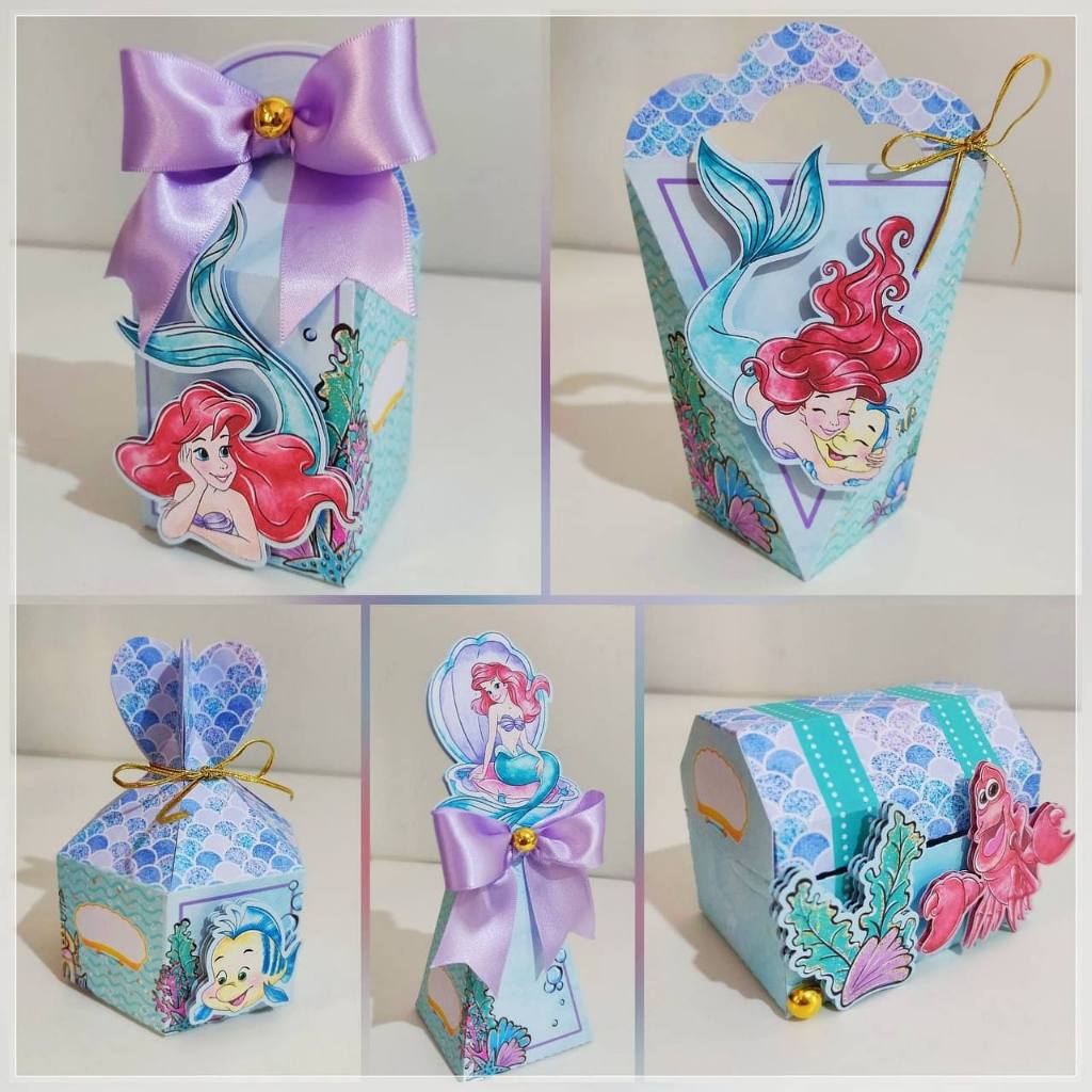 caixinhas personalizadas sereia lembrancinhas para aniversário infantil