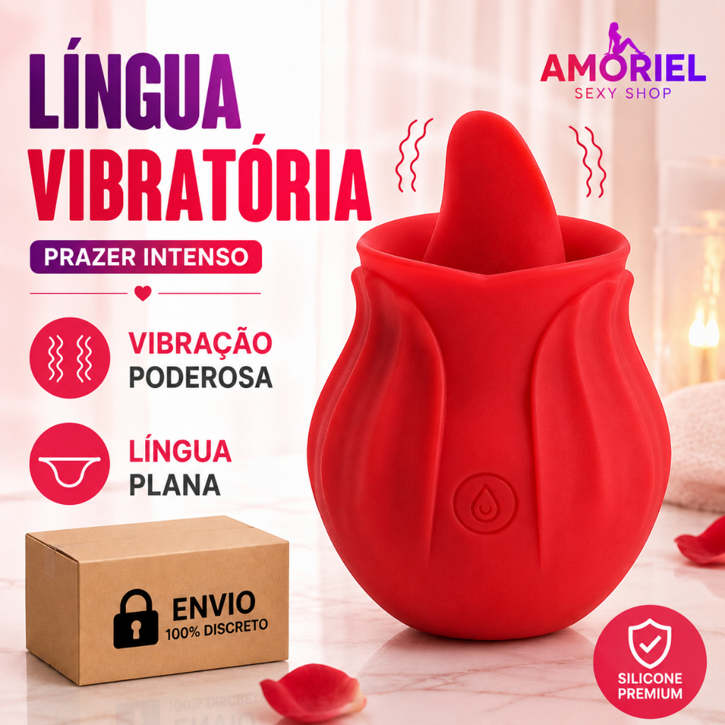 Vibrador Feminino Sugador de Clitóris com Lingua Simulada | Lambe Vagina e Seio | Vibração MultiNível