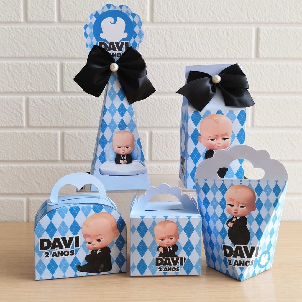Kit Festa Poderoso Chefinho Personalizado | Caixinhas para Aniversário Infantil | Lembrancinhas