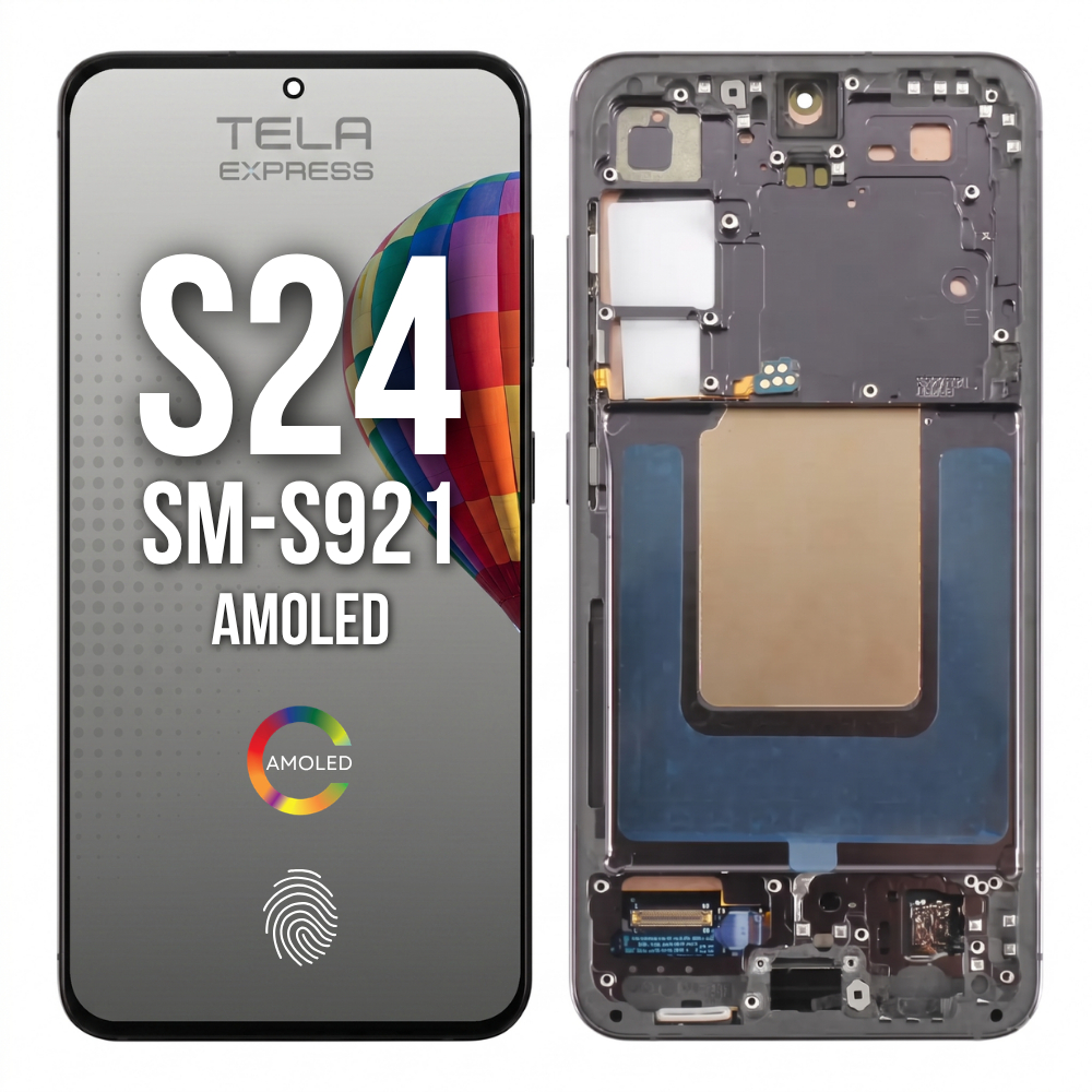 Tela Display Touch Compatível Galaxy S24 S921 Amoled Biometria Aro