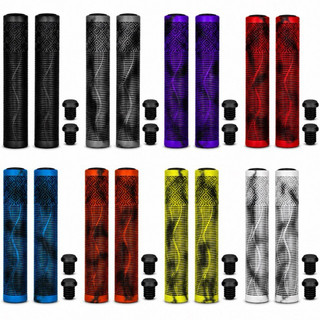 Par Manopla Silicone Grande 165mm LTX Modelo Gios Antderrapante Super Aderente Textura Bicicleta BMX DH Grau Manobra