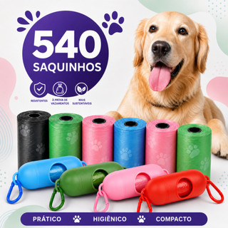 Refil Saco Cata Caca Rolinhos C/ Saquinhos + Suporte Colorido Para Pet Higiênico - Escolha Seu Kit