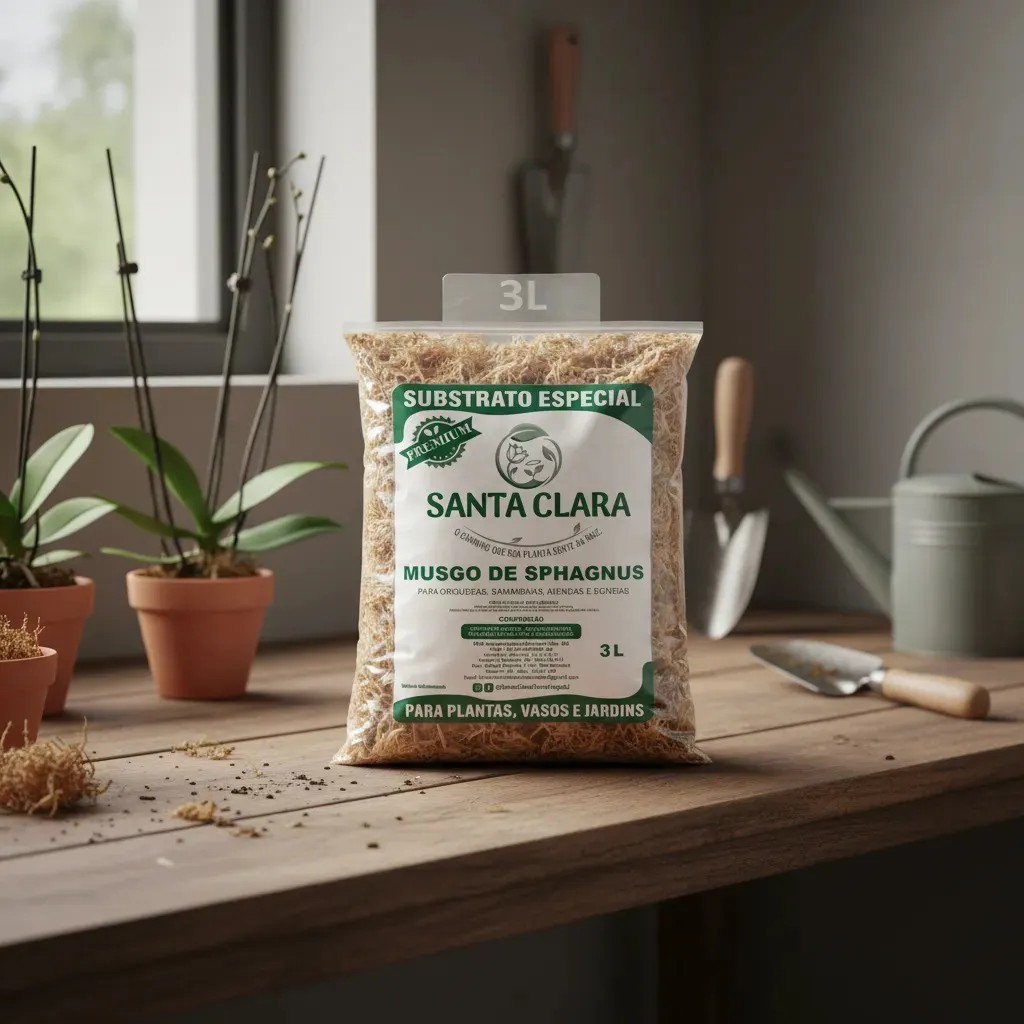 Musgo Sphagnum Santa Clara 3 Litros Para Orquídeas e Plantas Carnívoras