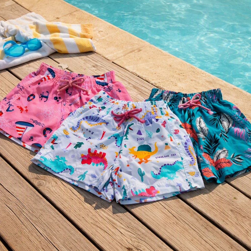 SHORTS BERMUDINHA TACTEL MENINA INFANTIL ESTAMPADO PRAIA PISCINA VERÃO