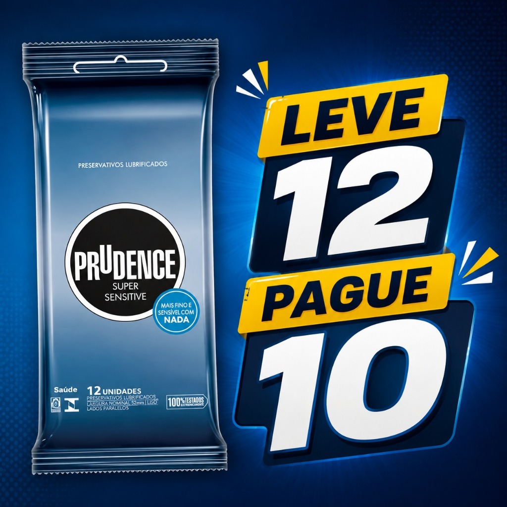 Prudence Super Sensitive Leve Mais Por Menos Preservativo pele na pele
