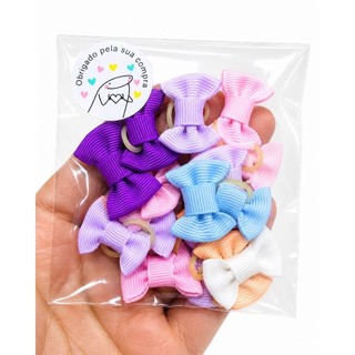 Kit 10 Laços Pet Mini 2cm para Cachorro Macho e Fêmea Banho e Tosa Acessório Pet