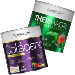 Kit Colágeno Verisol Ácido Hialurônico 200g + Chá Verde Thermagre 140g Nutrilibrium