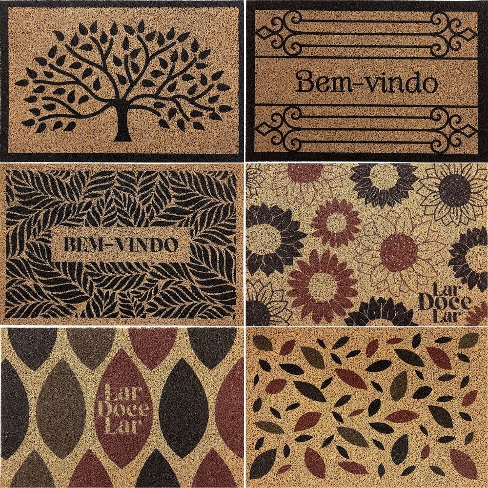 Tapete Capacho Porta Entrada Welcome Home Bem Vindo Lar Doce Lar Home Sweet Home Antiderrapante Kapazi 40x60cm
