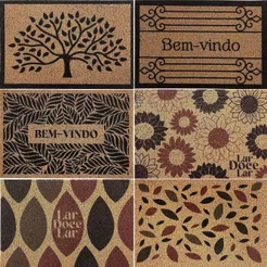 Tapete Capacho Porta Entrada Welcome Home Bem Vindo Lar Doce Lar Home Sweet Home Antiderrapante Kapazi 40x60cm