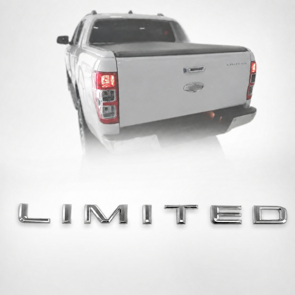 Emblema Letreiro Escrita LIMITED Ranger 2013 a 2020 Tampa Traseira Porta mala