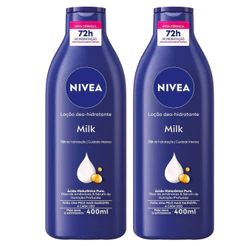 Kit Hidratante Nivea Milk 400ml cada Pele Seca a Extrasseca