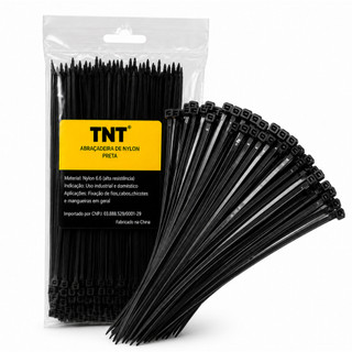 Kit 100 Abraçadeira Nylon Enforca Gato 300mm X 3,6 Reforçado Preto