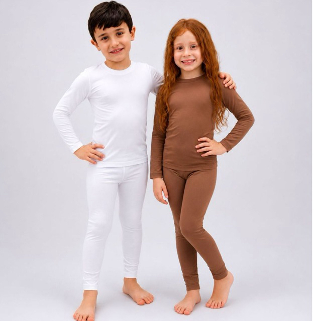 Conjunto Térmico Infantil Blusa e Calça Segunda Pele Peluciada Tamanhos 4, 6 e 8 anos