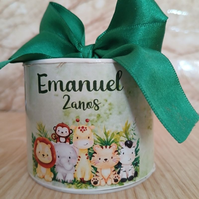 Tubolata Personalizada Safari | Lembrancinha festa infantil | Aniversário | Maternidade