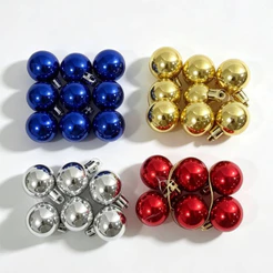 kit 6/12/24/36 pcs bola lisa 3 cm sort com natal, árvore de natal, festa，decoração