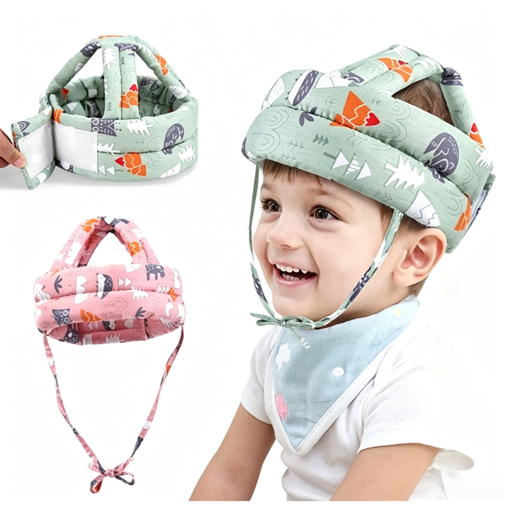 Capacete de Segurança Chapéu Proteção Ajustável Anti Colisão para Bebês