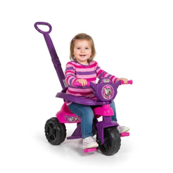 Triciclo Velotrol Motoca Menina 1 ano - Completa Inmetro Pedal Proteção e Empurrador - QUEEN SHOP