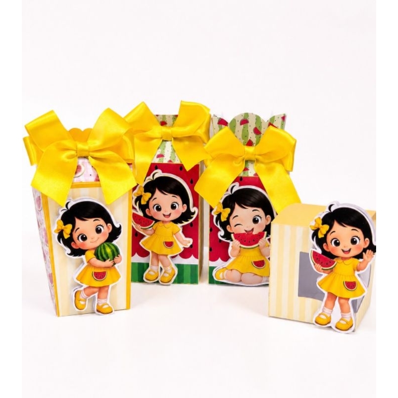 Kit Festa Infantil Magali- Festa Infantil Magali- Lembrancinhas Personalizadas de Aniversário Magali- Caixas Aniversário