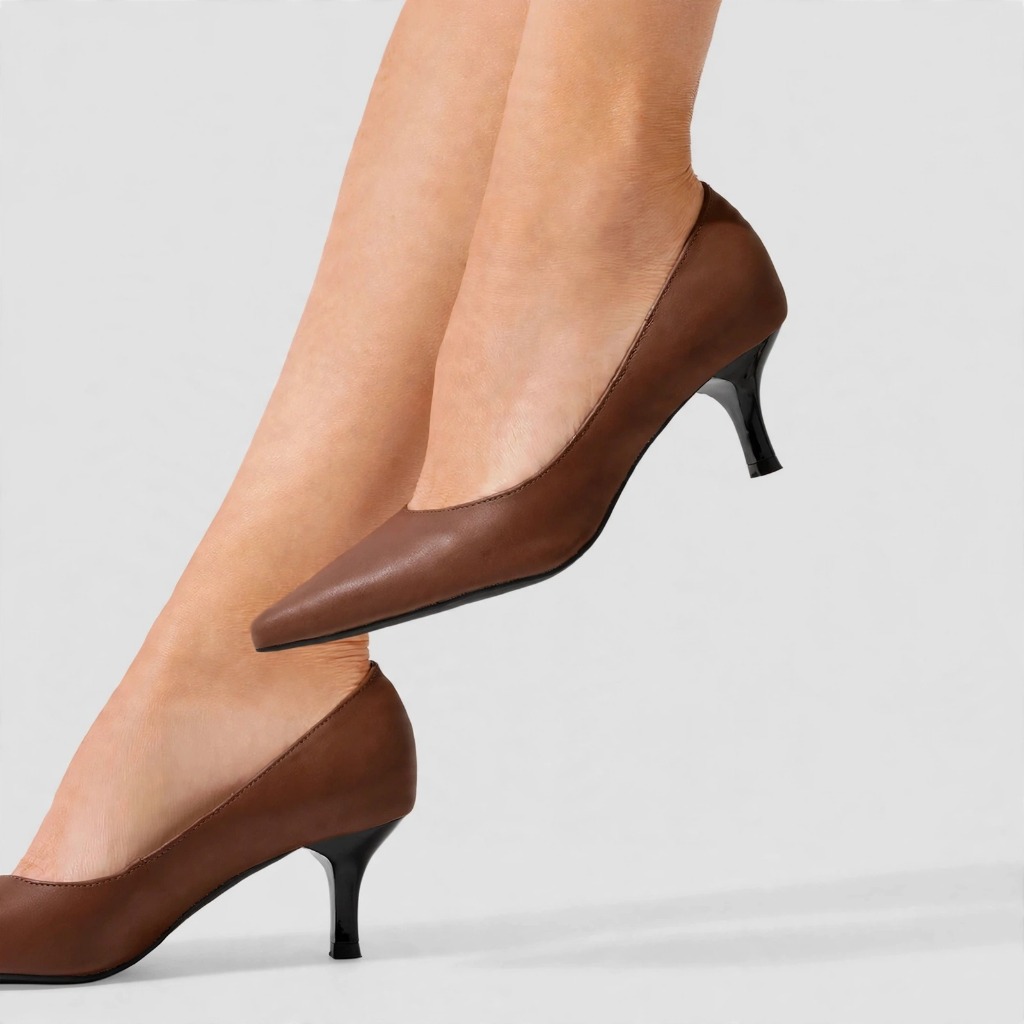 Scarpin Feminino Salto Médio Café