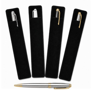 Kit Estojo Veludo Preto para Canetas Proteção e Elegância