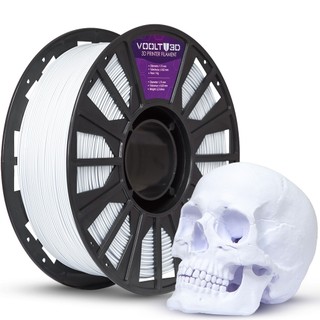 Filamento PLA Branco Velvet 1Kg 1,75mm Efeito Aveludado Para Impressora 3D FDM Voolt3D Oficial