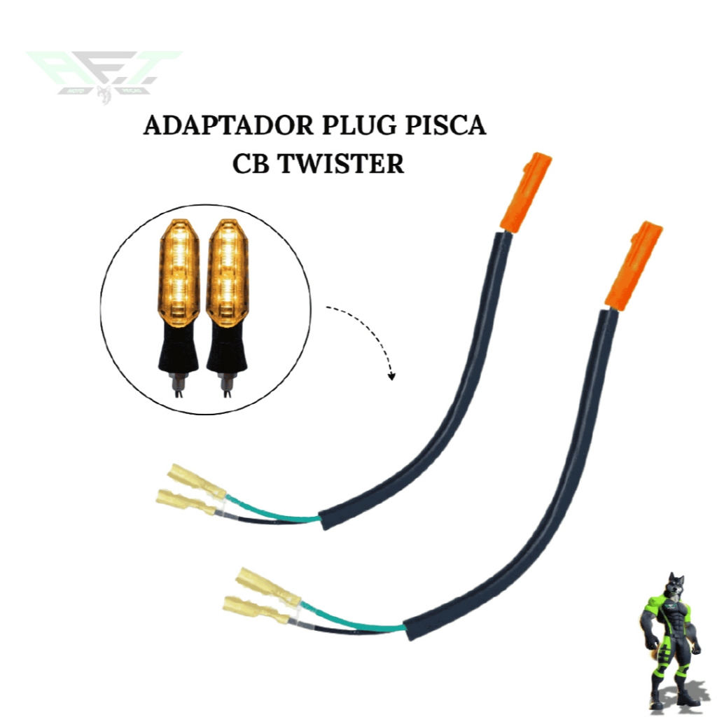 Adaptador Plug Pisca De Led Cb Twister Honda Titan Fan Cargo  FACTOR YBR TODAS