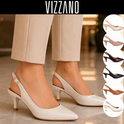 Scarpin Vizzano Original Slingback Salto Kitten Bico Fino 1122.806