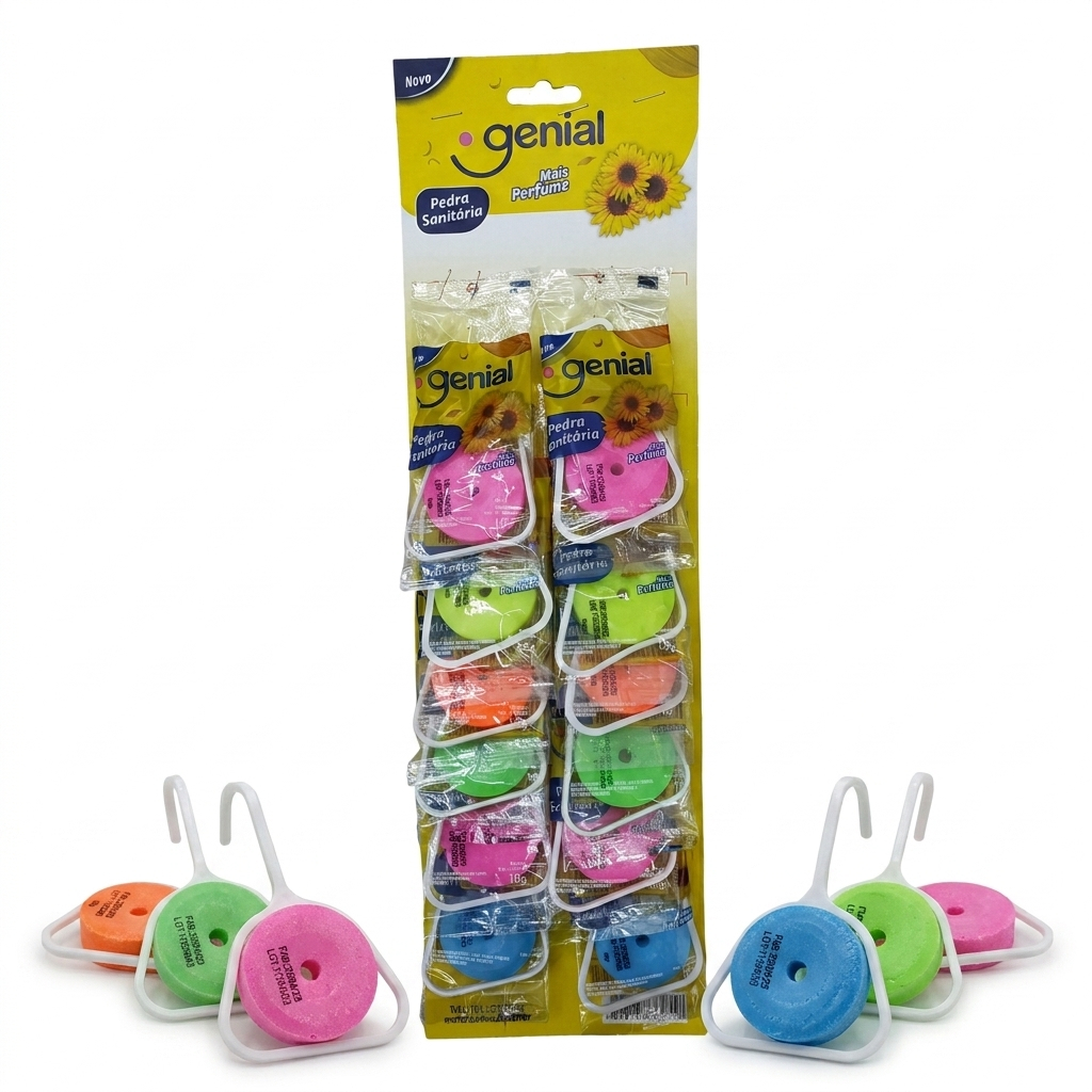 Pedra Sanitária Perfumada Vaso Sanitário Kit 12 Unidades