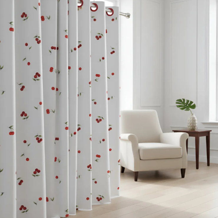 Cortina Para Sala Quarto Em Tecido Percal 4,00x2,40 Algodão Estampado