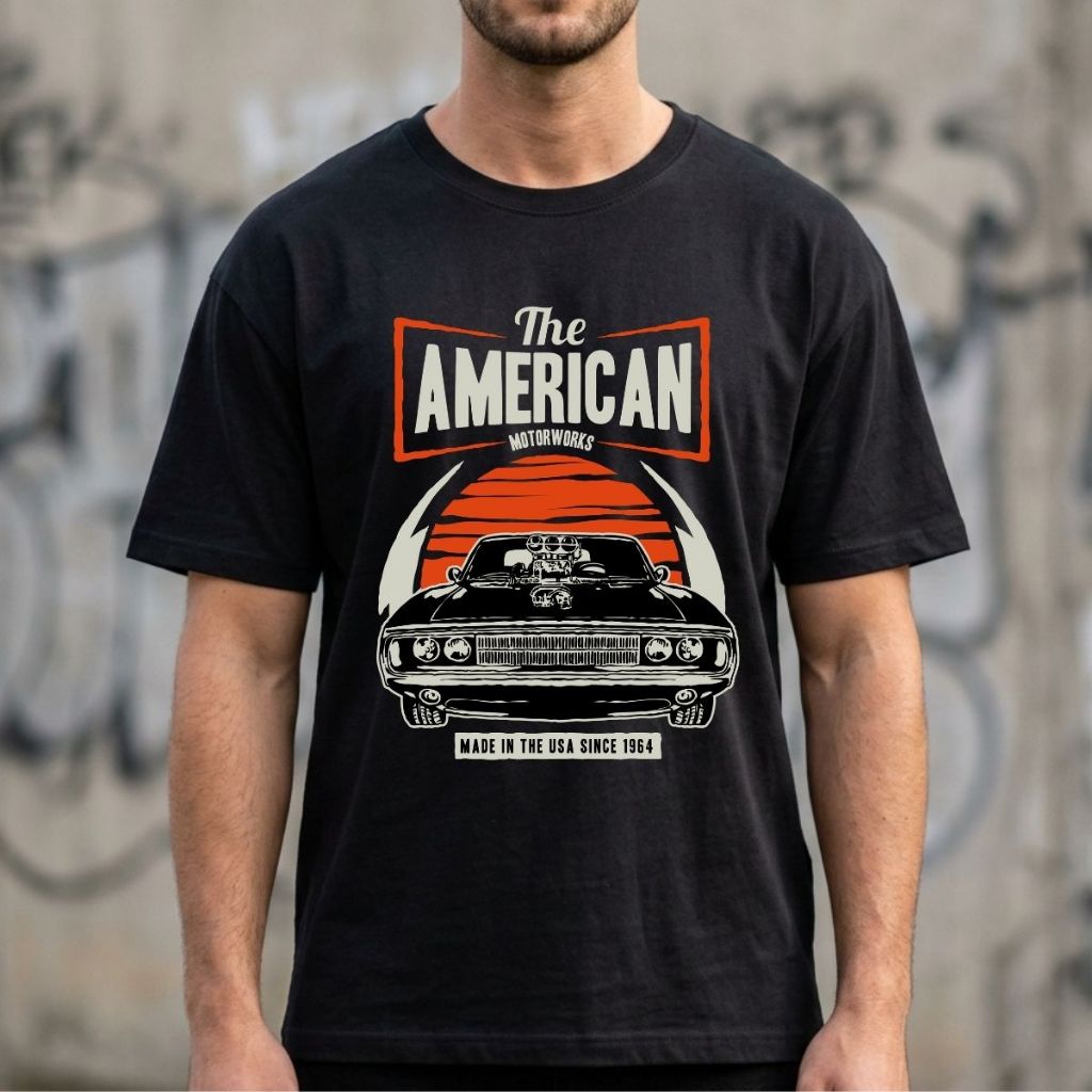 Camiseta Masculina Carro Corrida Clássico Antigo Vintage Estampa Retrô Blusa 100% Algodão Básica