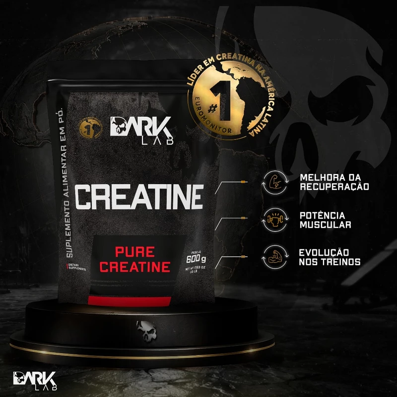 Creatina Monohidratada Pura 600g Dark Lab — foto 2