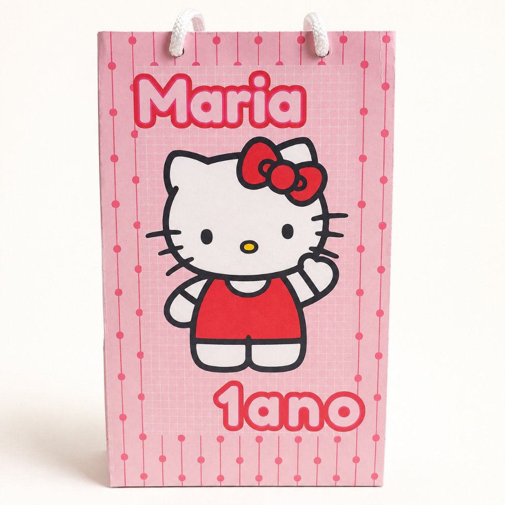 Sacolinha Personalizada no Seu Tema com Nome e Idade | Kit 10, 20, 30 ou 40 | Lembrancinha Festa Infantil Pegue e Monte