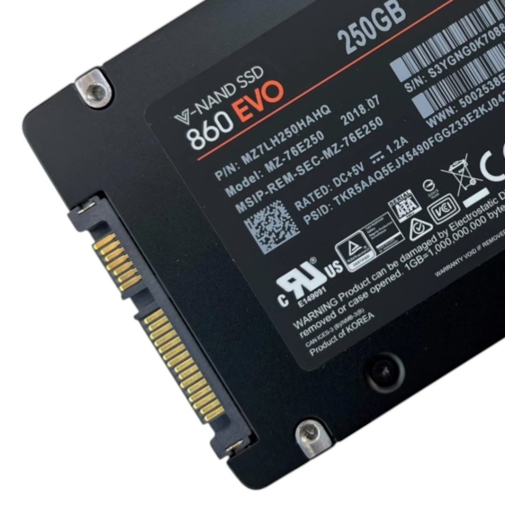 Ssd Samsung 860 Evo 250gb Sata Iii 2.5  Mz-76e250 Interno Preto