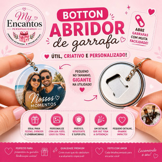 Chaveiro Personalizado com Abridor de Garrafa